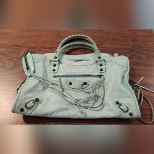 Authentic Balenciaga city bag, mint green